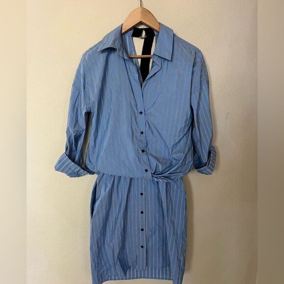 Zara Pin Strip Dress with Belted Back Detail Size XS. - Picture 7 of 10